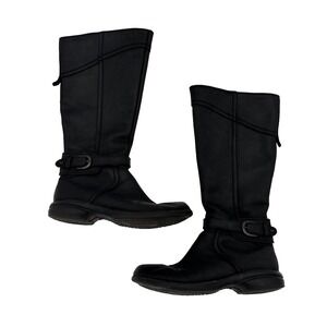 Merrell Captiva Waterproof Tall Leather Riding Boots Black Full Zipper Size 9
